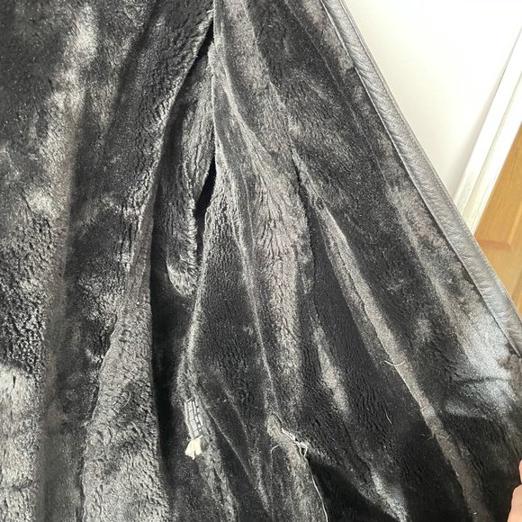 Wilsons Leather Faux Fur Hooded Vintage Jacket Sz 1X - Picture 8 of 11